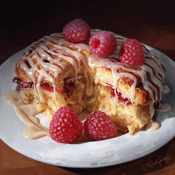 Raspberry Bread Pudding