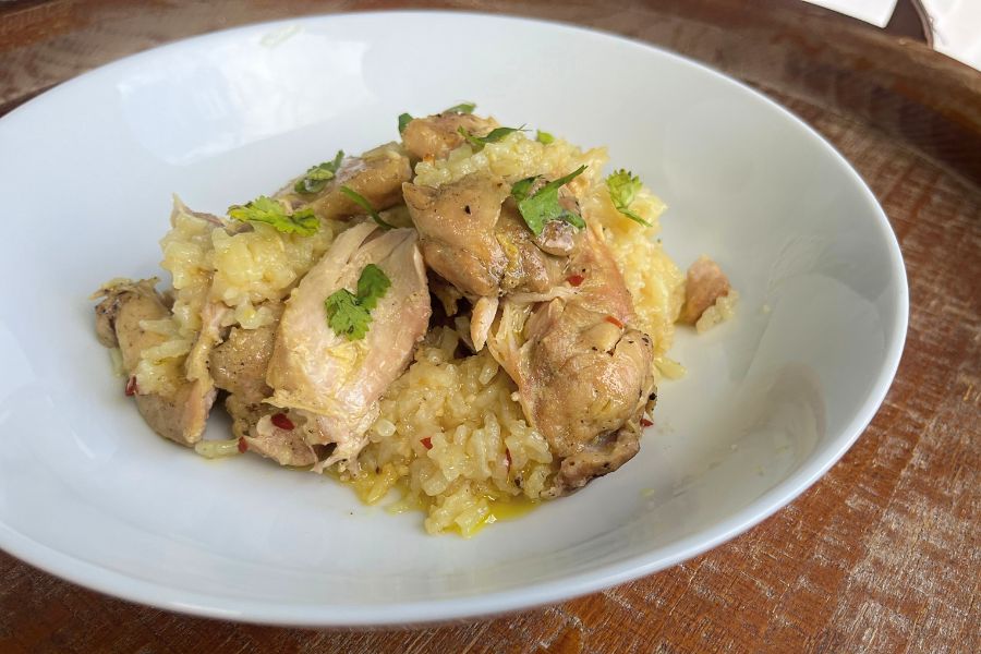 Garlic Wine Butter Chicken and Rice