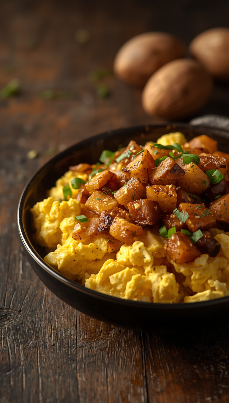 Scrambled Eggs & Loaded Potatoes